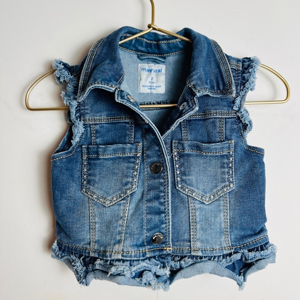 Mayoral denim vest size 2
